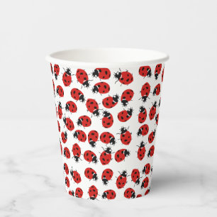 Niedlich Red Ladybug Pattern Pappbecher