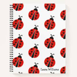 Niedlich Red Ladybug Personalisiert Notizbuch