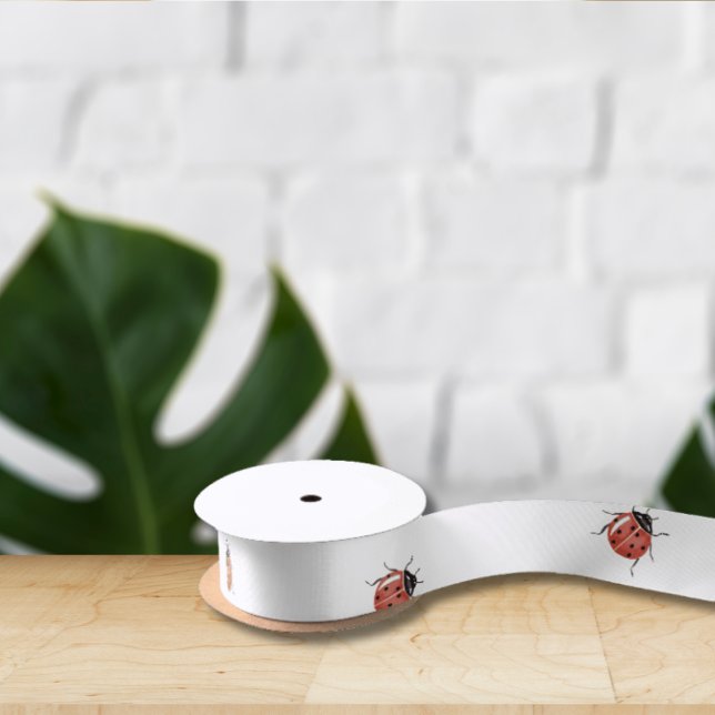 Niedlich Red Ladybug Satinband (Von Creator hochgeladen)