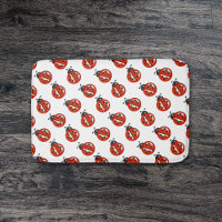 Niedlich Red Ladybugs Polka Dots Bath Mat