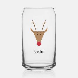 Niedlich Red Nose Reindeer Rudolph Weihnachtsmilch Dosenglas