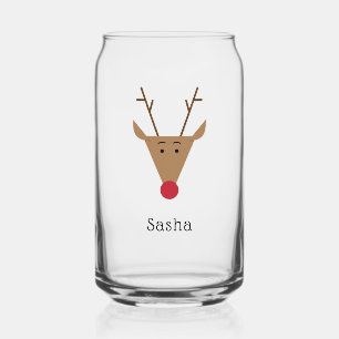 Niedlich Red Nose Reindeer Rudolph Weihnachtsmilch Dosenglas