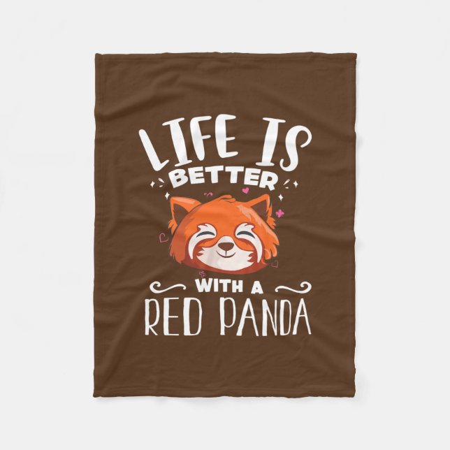 Niedlich Red Panda Lover Graphics Girls Women Men  Fleecedecke (Vorderseite)
