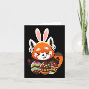 Niedlich Red Panda Ostersonnige Ohren Karte