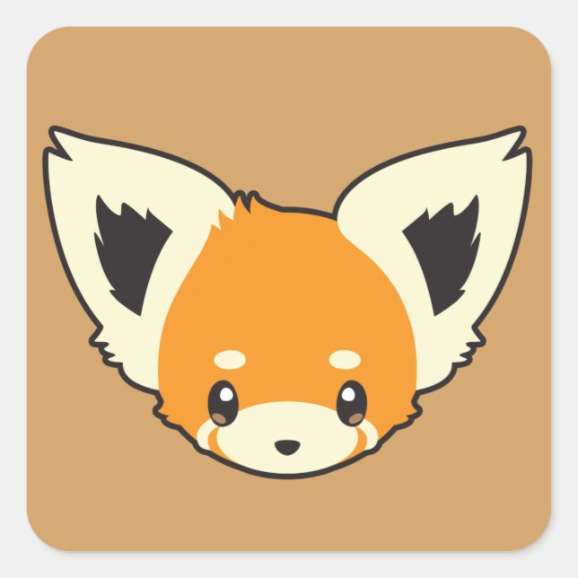 Niedlich Red Panda Quadratischer Aufkleber (Vorderseite)