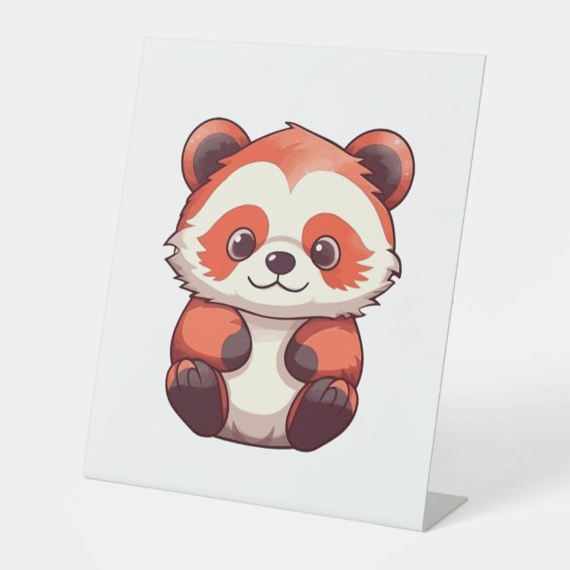 Niedlich Red Panda Sockelschild (Vorderseite)