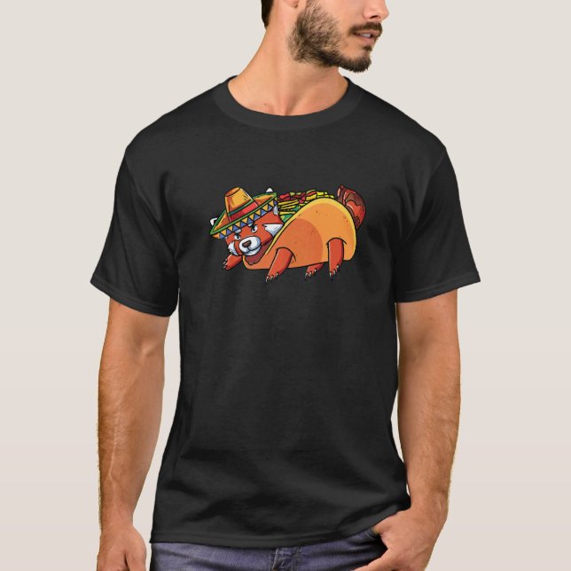 Niedlich Red Panda Taco Red Panda T-Shirt (Vorderseite)