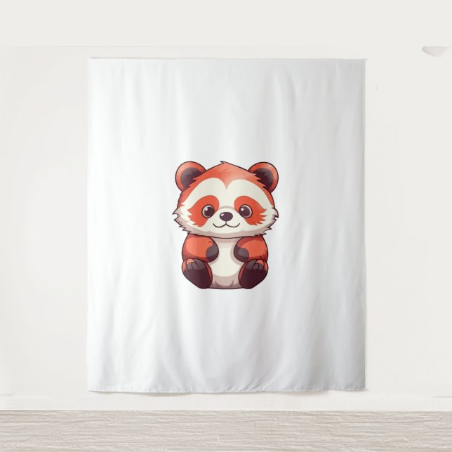 Niedlich Red Panda Wandteppich (Vorderseite)