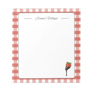 Niedlich Red Personalisiert Strawberry Notepad Notizblock