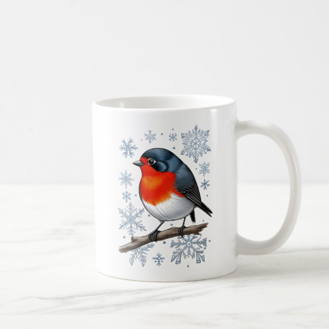 Niedlich Red Robin Bird Kaffeetasse (Rechts)