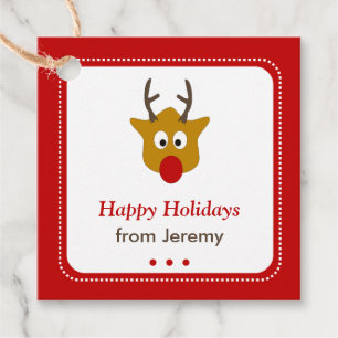 Niedlich Red Rudolph the Reindeer Christmas Gesche Geschenkanhänger