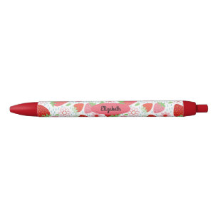 Niedlich Red Strawberry Pattern Kugelschreiber