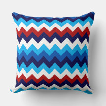 Niedlich Red White Blue Chevrons Big Throw Kissen