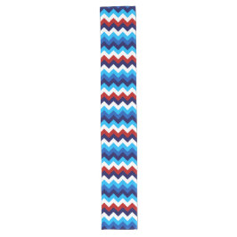 Niedlich Red White Blue Chevrons Große Tischläufer