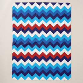 Niedlich Red White Blue Chevrons Large Sherpa Blan Sherpadecke