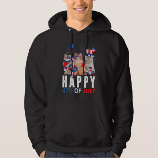 Niedlich Red White Blue Persian Cat Patriotic Happ Hoodie