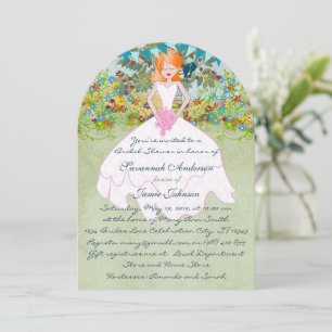 Niedlich Redhead Auburn Bride Boho Brautparty Einladung
