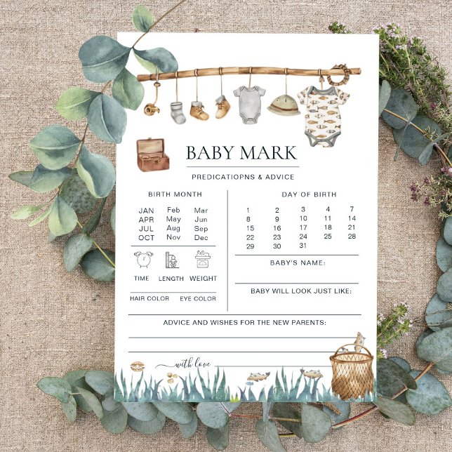 Niedlich Reel Fun Fishing Baby Shower Vorhersagen (Von Creator hochgeladen)