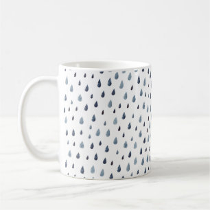 Niedlich regnen. Wasserfarbenes nahtloses Muster.  Kaffeetasse