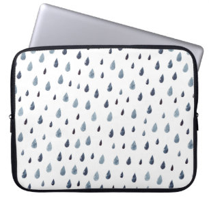 Niedlich regnen. Wasserfarbenes nahtloses Muster. Laptopschutzhülle