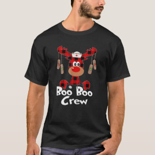 Niedlich Reindeer Buffalo Kariert Boo Boo Crew Nur T-Shirt