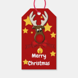 Niedlich Reindeer Frohe Weihnachten Geschenkanhänger