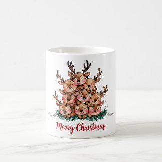 Niedlich Reindeer Frohe Weihnachten Kaffeetasse