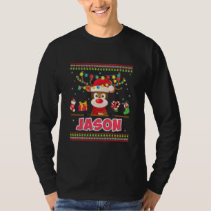 Niedlich Reindeer Jason Merry Christmas Light Sant T-Shirt