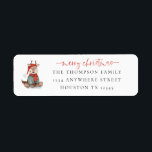 Niedlich Reindeer Merry Christmas Return Name Ansc<br><div class="desc">Niedlich Rentier Frohe Weihnachts Rücksendeadresse. Frohe Weihnachten ist in einem eleganten Set-Skript und leicht personalisieren Sie Ihren Namen und Rücksendeadresse.</div>