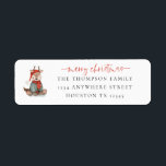 Niedlich Reindeer Merry Christmas Return Name Ansc<br><div class="desc">Niedlich Rentier Frohe Weihnachts Rücksendeadresse. Frohe Weihnachten ist in einem eleganten Set-Skript und leicht personalisieren Sie Ihren Namen und Rücksendeadresse.</div>