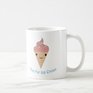 Niedlich renne ich auf Eis Kaffeetasse