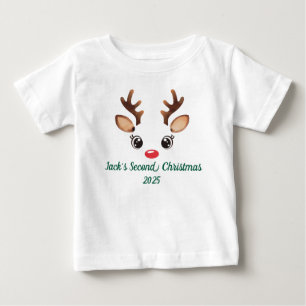 Niedlich Rentier 1./2./3./4. Weihnachtsmann person Baby T-shirt