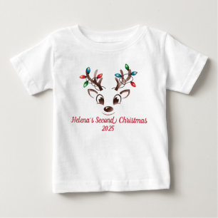 Niedlich Rentier 1./2./3./4. Weihnachtsmann person Baby T-shirt