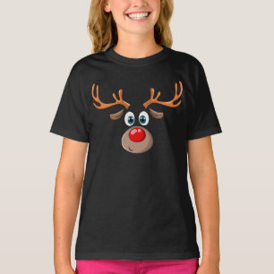Niedlich Rentier Christmas Red Nose Rudolph Xmas T-Shirt