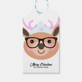 Niedlich Rentier Weihnachts-Party Scarf Hat Brille Geschenkanhänger