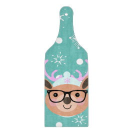 Niedlich Rentier Weihnachts-Party Scarf Hat Brille Schneidebrett