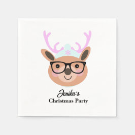 Niedlich Rentier Weihnachts-Party Scarf Hat Brille Serviette