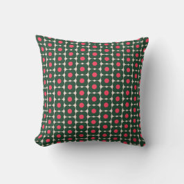 Niedlich Retro Blume Muster Weihnachten Rosa Grün Kissen