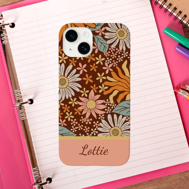 Niedlich Retro Boho Floral Girly Case-Mate iPhone 14 Hülle (Von Creator hochgeladen)