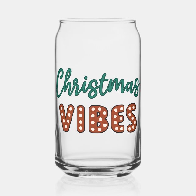 Niedlich Retro Christmas Vibes Dosenglas (Vorderseite)