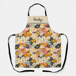 Niedlich Retro Floral Womens Schürze