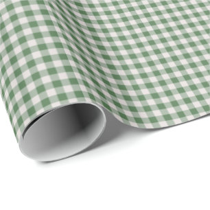 Niedlich Retro Gingham Kariertes Muster   Winter G Geschenkpapier