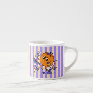 Niedlich Retro Halloween Pumpkin Espressotasse
