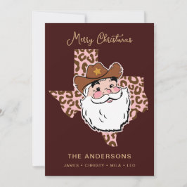 Niedlich Retro Howdy Santa Cowboy Texas Christmas  Einladung