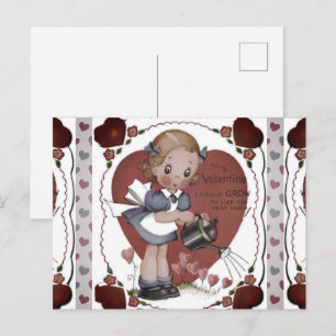 Niedlich Retro Kindergarten Vintage Kunst Feiertagspostkarte