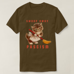 Niedlich Retro Kitten - Faschismus abschrecken T-Shirt