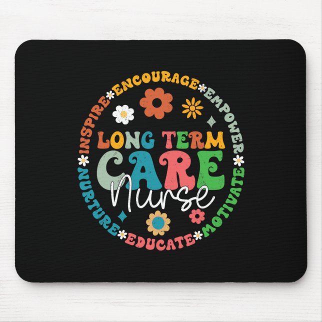 Niedlich Retro Ltc Krankenpflege Langfristige Kran Mousepad (Vorne)