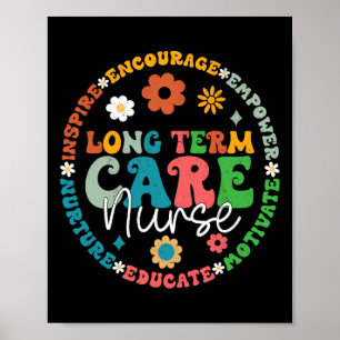 Niedlich Retro Ltc Krankenpflege Langfristige Kran Poster