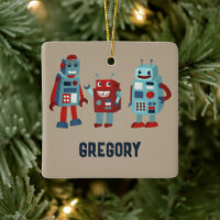 Niedlich Retro Robots Personalisiertes Sci-Fi-Foto