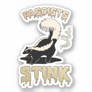 Niedlich Retro Skunk - Faschisten stink Aufkleber